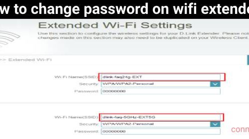change password on wifi extender