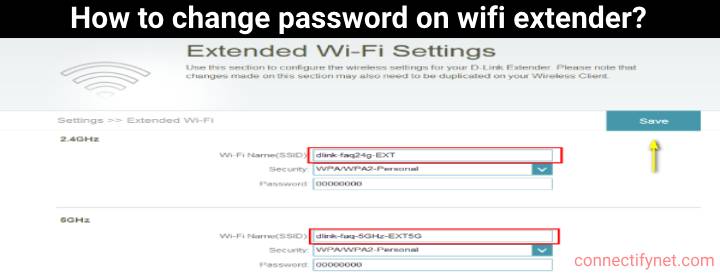 change password on wifi extender